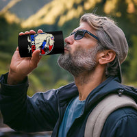 Funny Boricua Dinosaur Dino Puerto Rican Flag Hispanic Heritage 4 in 1 Can Cooler Tumbler - Wonder Print Shop