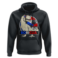 Funny Boricua Dinosaur Dino Puerto Rican Flag Hispanic Heritage Hoodie - Wonder Print Shop