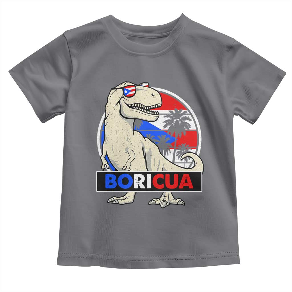 Funny Boricua Dinosaur Dino Puerto Rican Flag Hispanic Heritage Toddler T Shirt - Wonder Print Shop