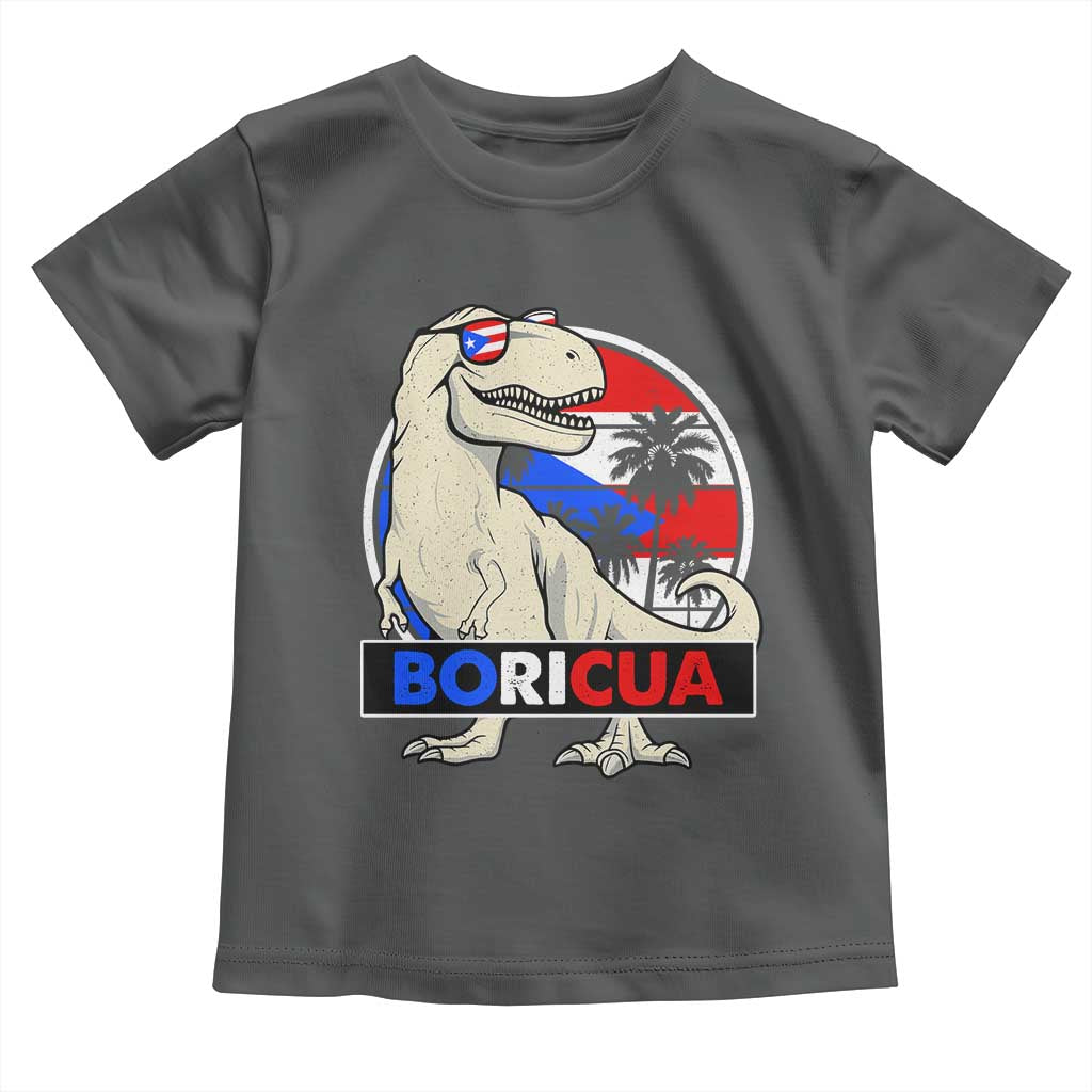 Funny Boricua Dinosaur Dino Puerto Rican Flag Hispanic Heritage Toddler T Shirt - Wonder Print Shop