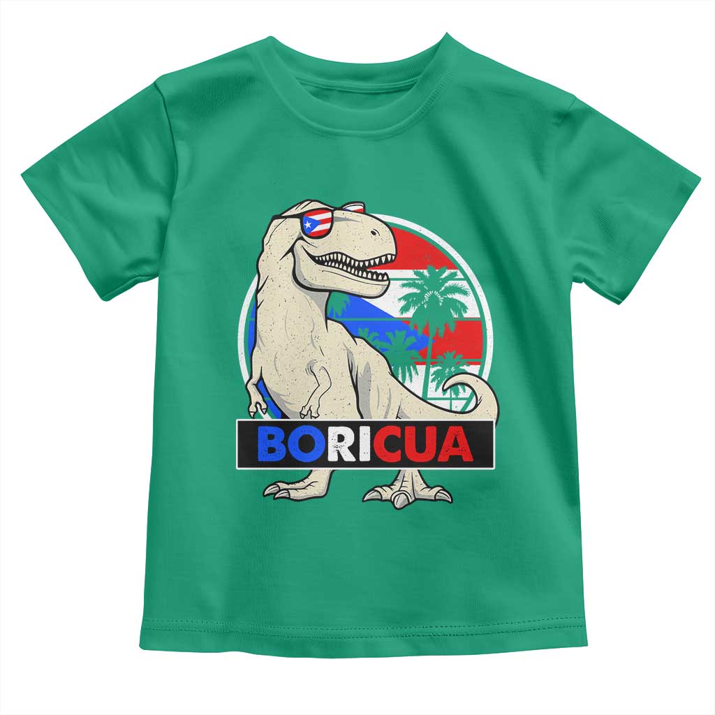Funny Boricua Dinosaur Dino Puerto Rican Flag Hispanic Heritage Toddler T Shirt - Wonder Print Shop