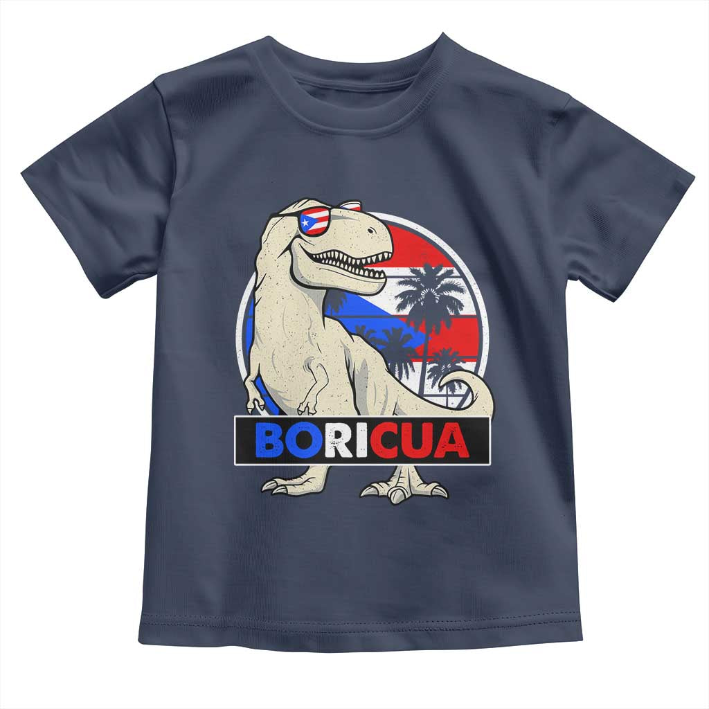 Funny Boricua Dinosaur Dino Puerto Rican Flag Hispanic Heritage Toddler T Shirt - Wonder Print Shop