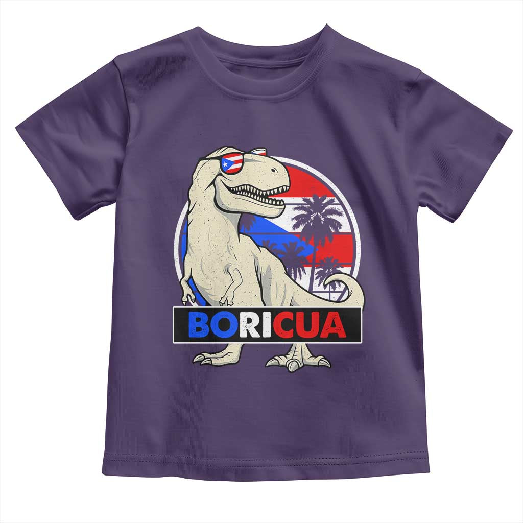 Funny Boricua Dinosaur Dino Puerto Rican Flag Hispanic Heritage Toddler T Shirt - Wonder Print Shop