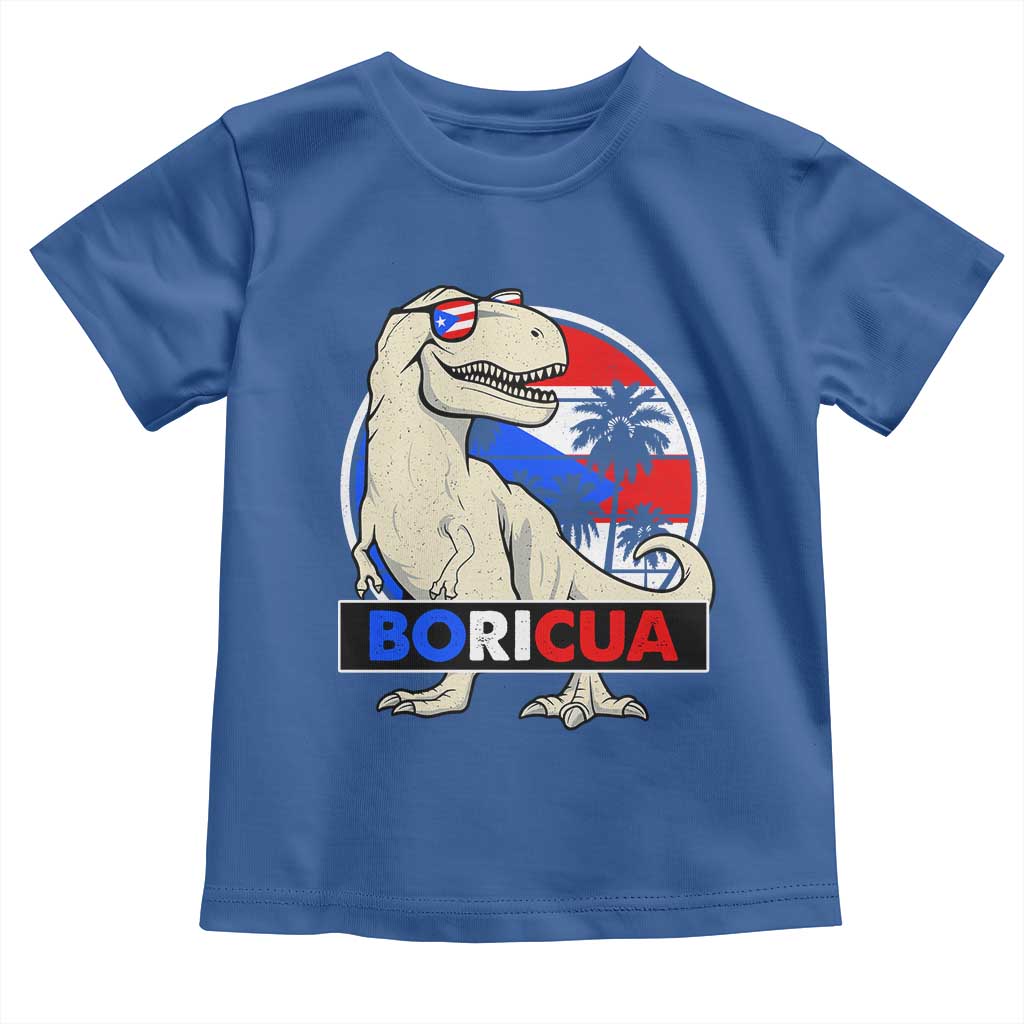 Funny Boricua Dinosaur Dino Puerto Rican Flag Hispanic Heritage Toddler T Shirt - Wonder Print Shop