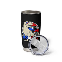 Funny Boricua Dinosaur Dino Puerto Rican Flag Hispanic Heritage Tumbler Cup - Wonder Print Shop