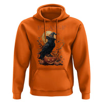 Funny Halloween F Caw F Hoodie Black Crow Moon Gothic Spooky Season - Wonder Print Shop