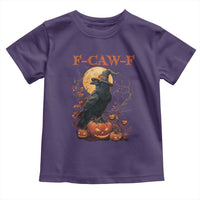 Funny Halloween F Caw F Toddler T Shirt Black Crow Moon Gothic Spooky Season - Wonder Print Shop