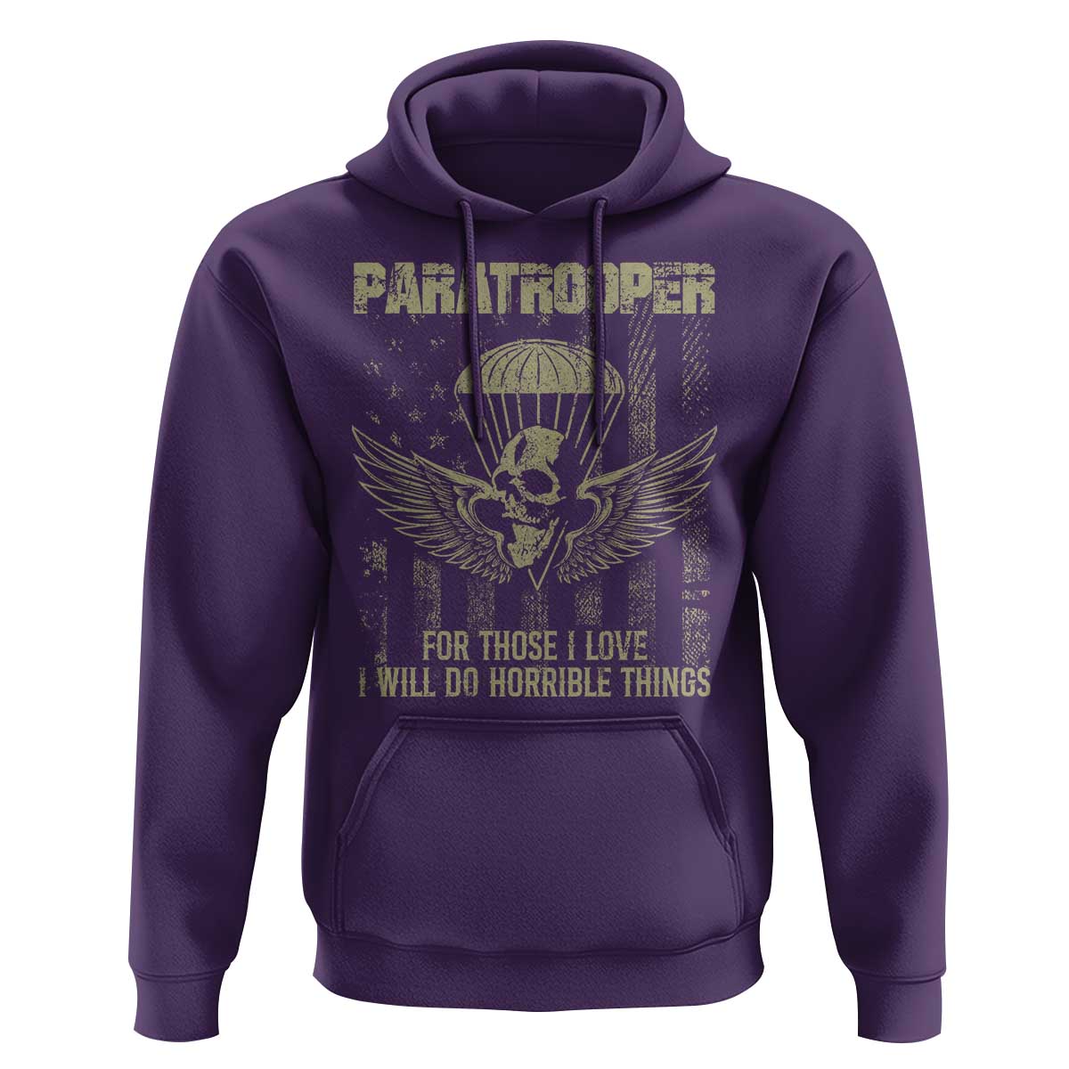 Military Paratrooper Hoodie For Those I Love I Will Do Horrible Things Airborne Soldier - Wonder Print Shop