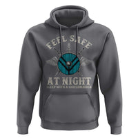 Funny Feel Safe At Night Sleep With A Shieldmaiden Hoodie Viking Pride - Wonder Print Shop