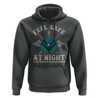 Funny Feel Safe At Night Sleep With A Shieldmaiden Hoodie Viking Pride - Wonder Print Shop