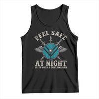 Funny Feel Safe At Night Sleep With A Shieldmaiden Tank Top Viking Pride - Wonder Print Shop