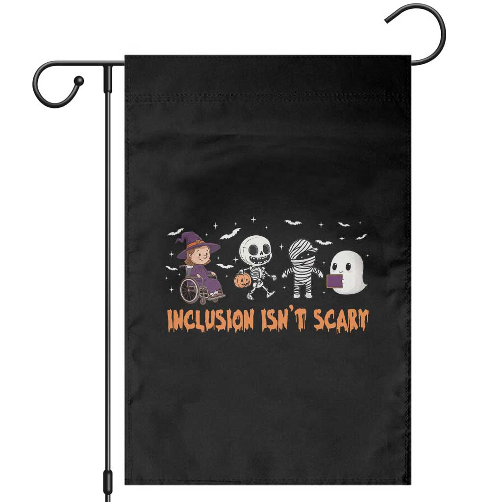 Halloween Teacher Garden Flag Inclusion Isn't Scary Cute Skeleton Ghost Witch - Wonder Print Shop
