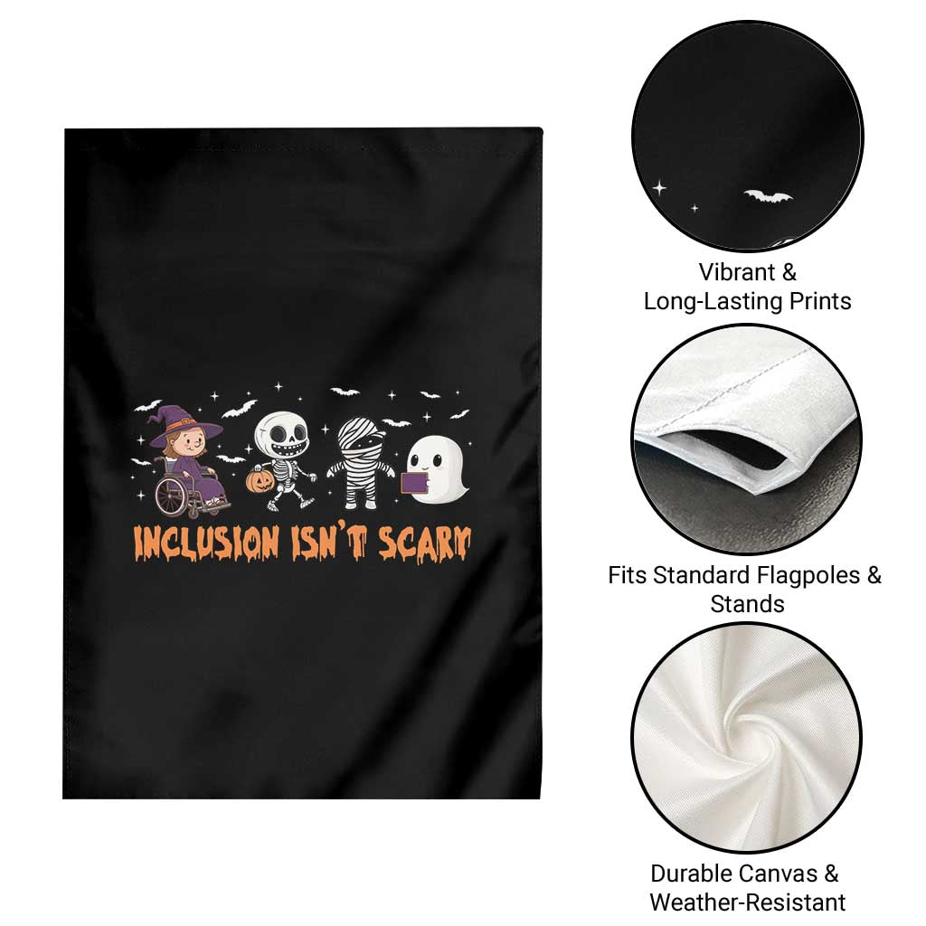 Halloween Teacher Garden Flag Inclusion Isn't Scary Cute Skeleton Ghost Witch - Wonder Print Shop