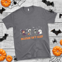 Halloween Teacher T Shirt Inclusion Isn't Scary Cute Skeleton Ghost Witch - Wonder Print Shop
