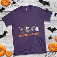 Halloween Teacher T Shirt Inclusion Isn't Scary Cute Skeleton Ghost Witch - Wonder Print Shop