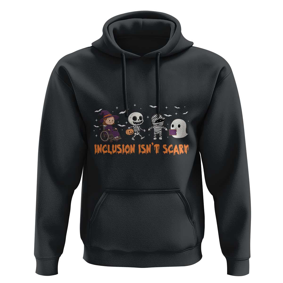 Halloween Teacher Hoodie Inclusion Isn't Scary Cute Skeleton Ghost Witch