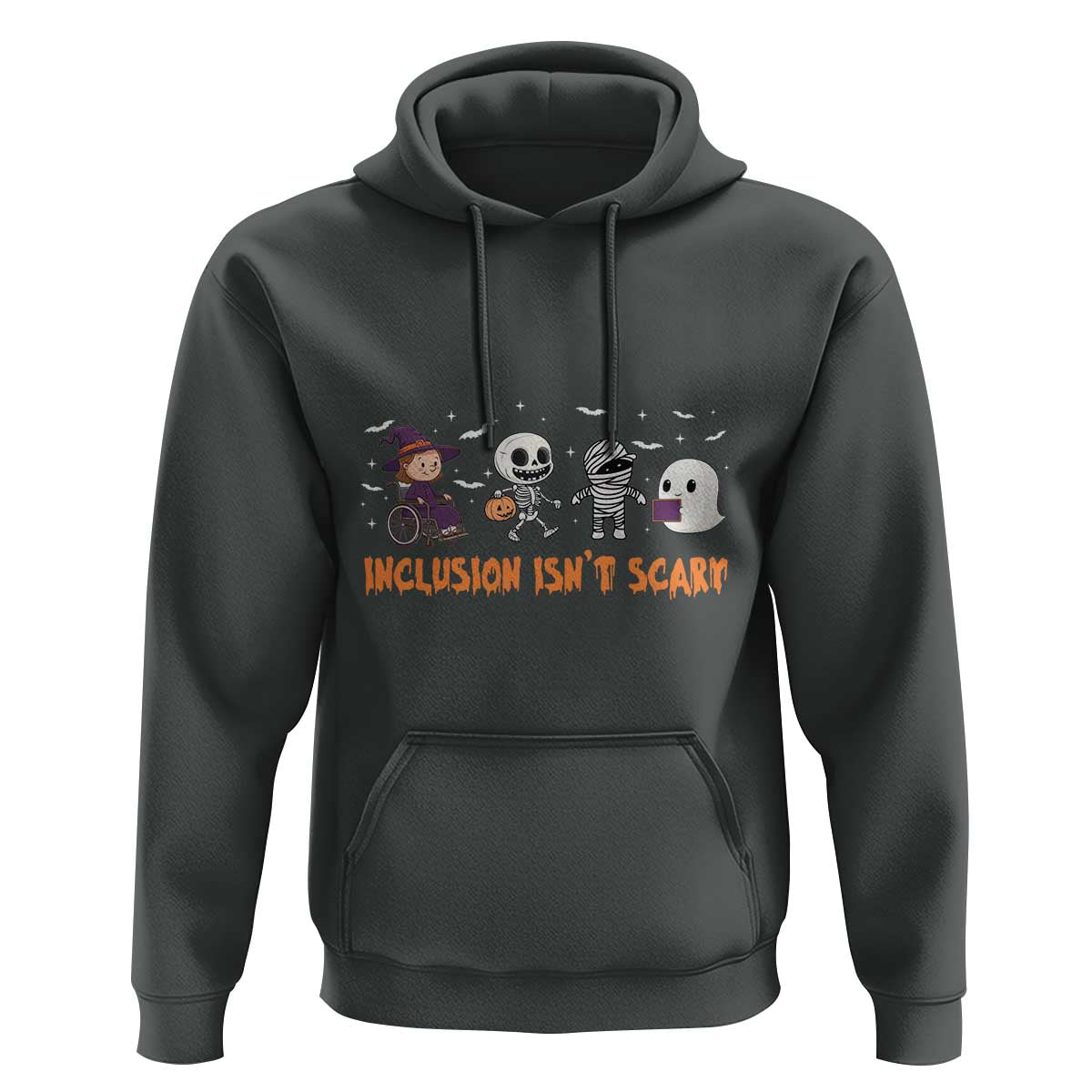 Halloween Teacher Hoodie Inclusion Isn't Scary Cute Skeleton Ghost Witch