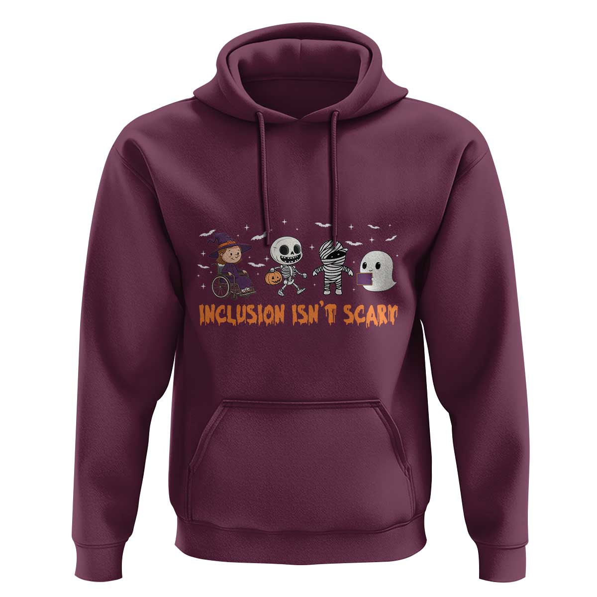 Halloween Teacher Hoodie Inclusion Isn't Scary Cute Skeleton Ghost Witch