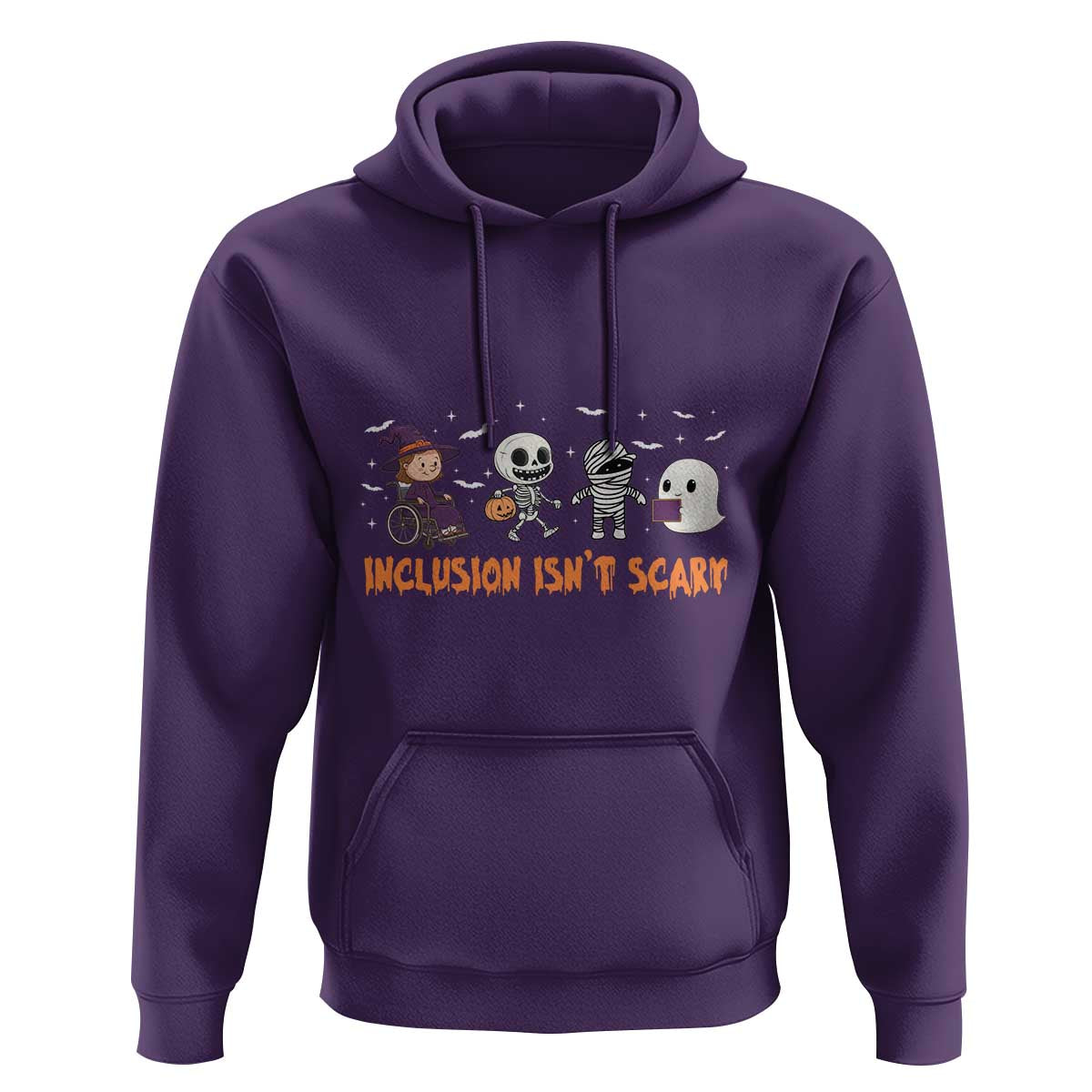 Halloween Teacher Hoodie Inclusion Isn't Scary Cute Skeleton Ghost Witch