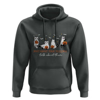 Halloween School Counselor Hoodie Don't Ghost Your Feelings Talk About Them Ghost Cats