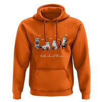 Halloween School Counselor Hoodie Don't Ghost Your Feelings Talk About Them Ghost Cats