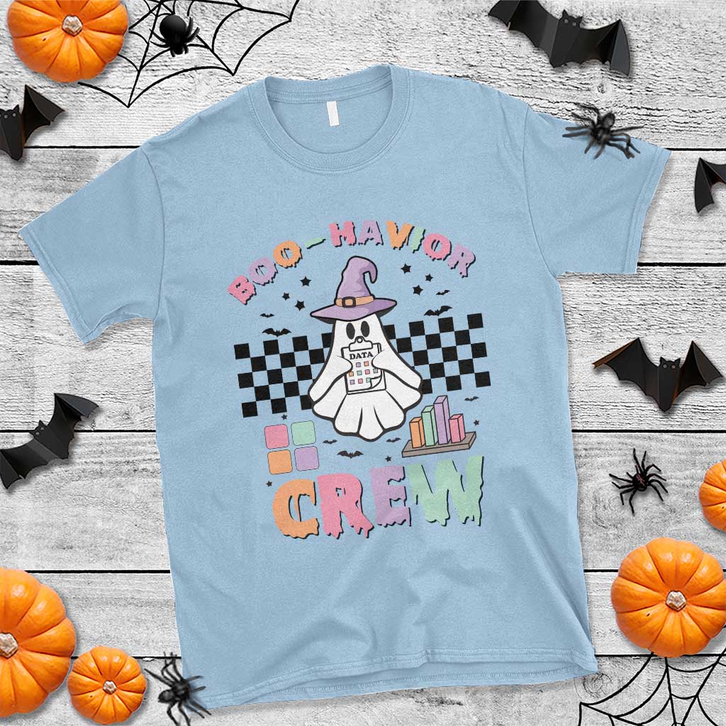 Funny Halloween Behavior Analyst T Shirt Boo-Havior Retro Ghost Witch ABA RBT - Wonder Print Shop
