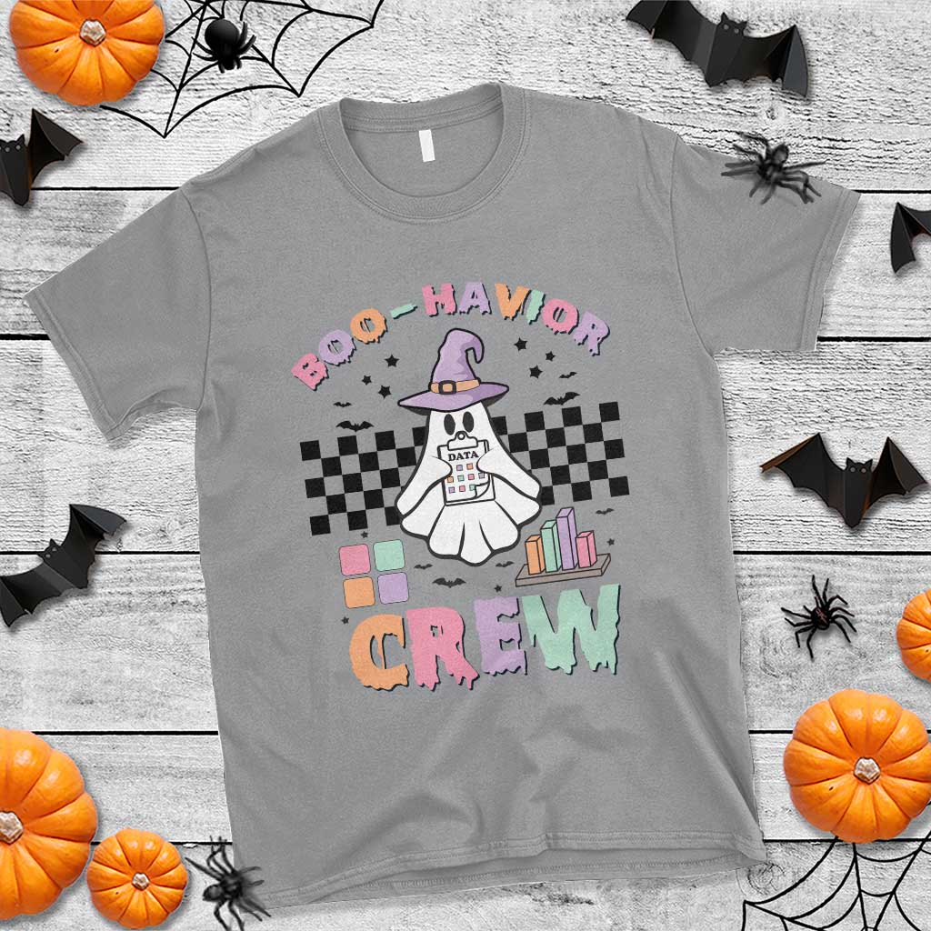 Funny Halloween Behavior Analyst T Shirt Boo-Havior Retro Ghost Witch ABA RBT - Wonder Print Shop