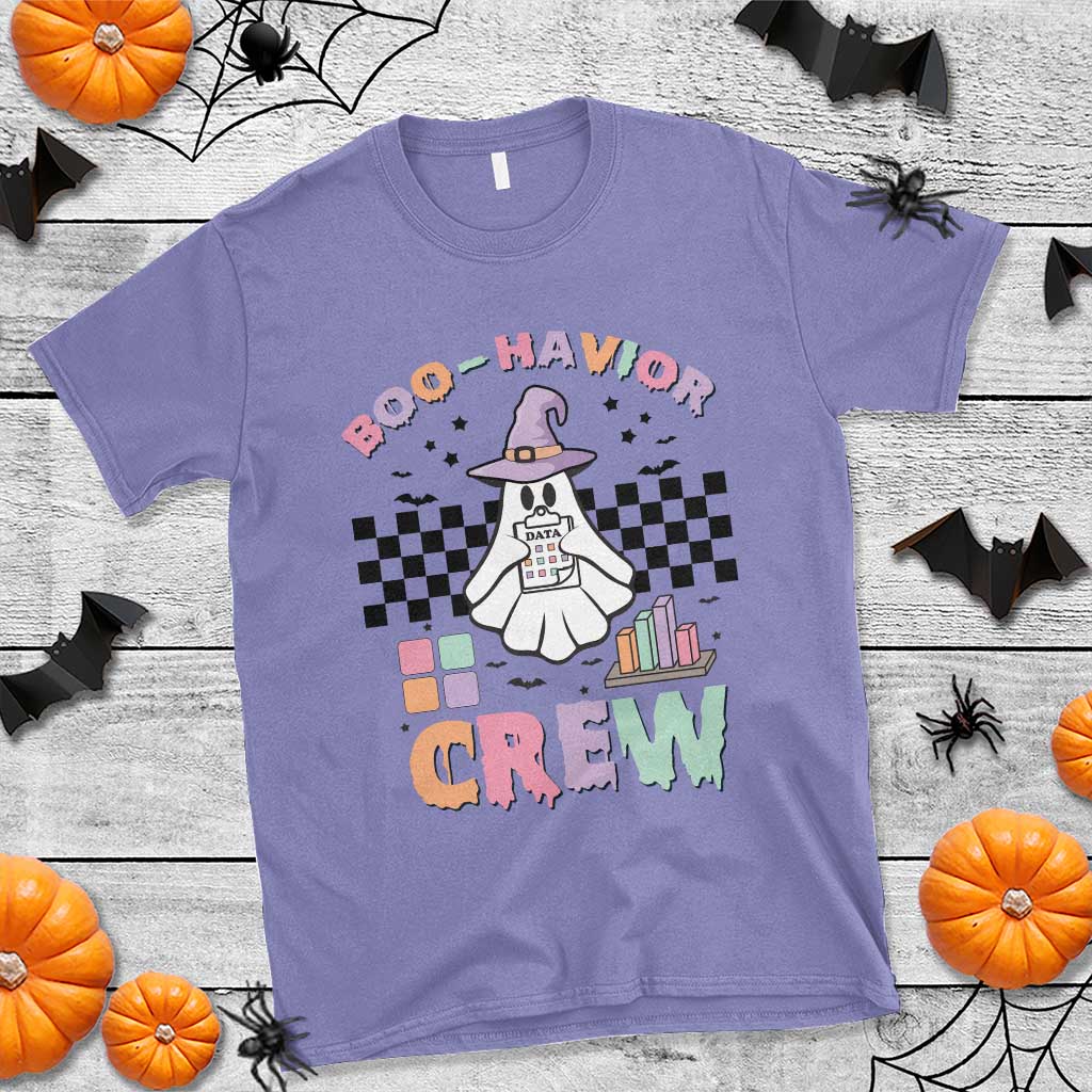 Funny Halloween Behavior Analyst T Shirt Boo-Havior Retro Ghost Witch ABA RBT - Wonder Print Shop