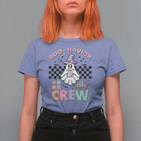 Funny Halloween Behavior Analyst T Shirt For Women Boo-Havior Retro Ghost Witch ABA RBT - Wonder Print Shop