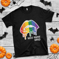 LGBT Lesbian Halloween T Shirt Kiss More Girls Rainbow Vampire Lips - Wonder Print Shop