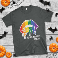 LGBT Lesbian Halloween T Shirt Kiss More Girls Rainbow Vampire Lips - Wonder Print Shop
