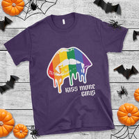 LGBT Lesbian Halloween T Shirt Kiss More Girls Rainbow Vampire Lips - Wonder Print Shop
