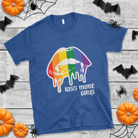 LGBT Lesbian Halloween T Shirt Kiss More Girls Rainbow Vampire Lips - Wonder Print Shop