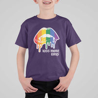 LGBT Lesbian Halloween T Shirt For Kid Kiss More Girls Rainbow Vampire Lips - Wonder Print Shop