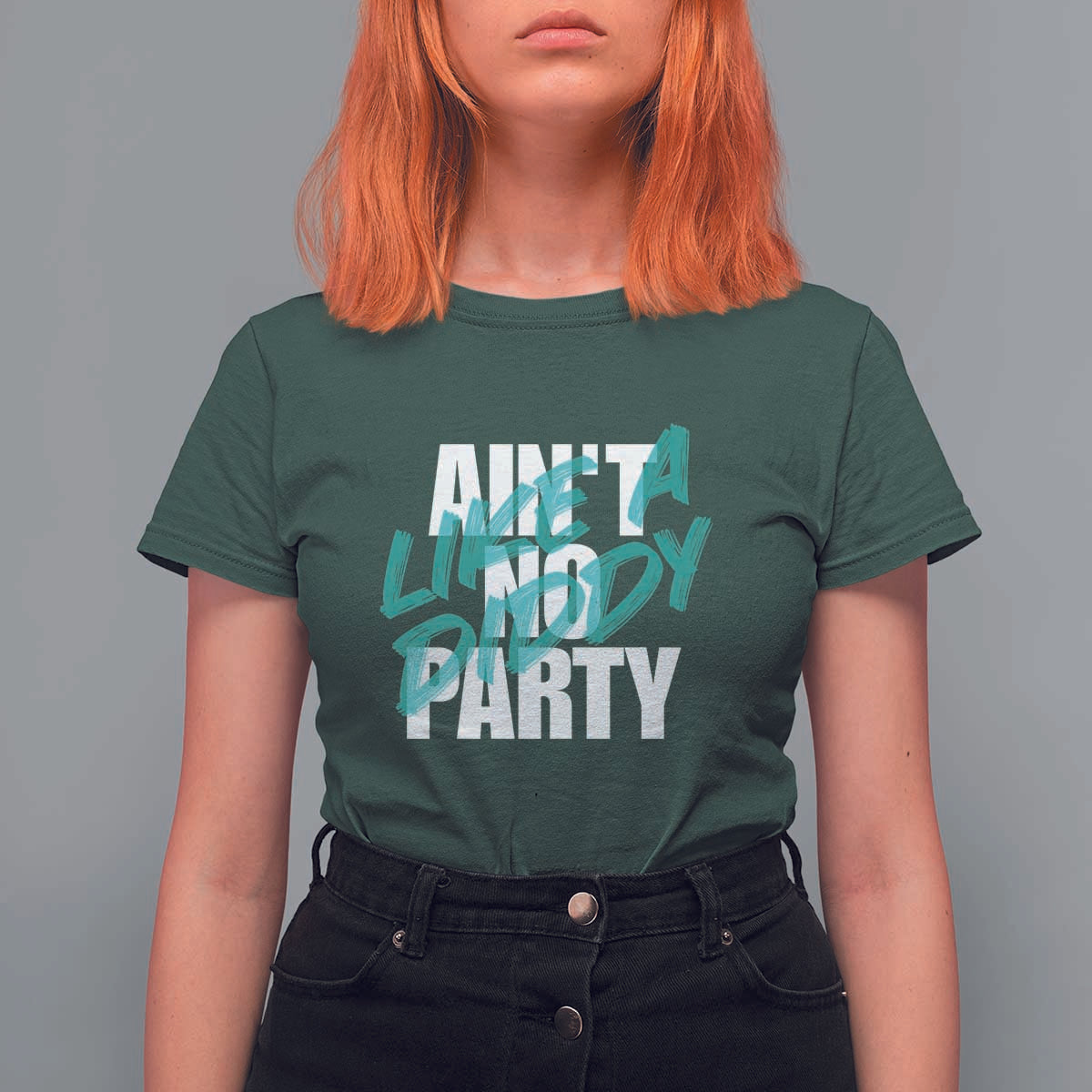 Ain't No Party Like A Diddy Party T Shirt For Women Brushed Text - Wonder Print Shop