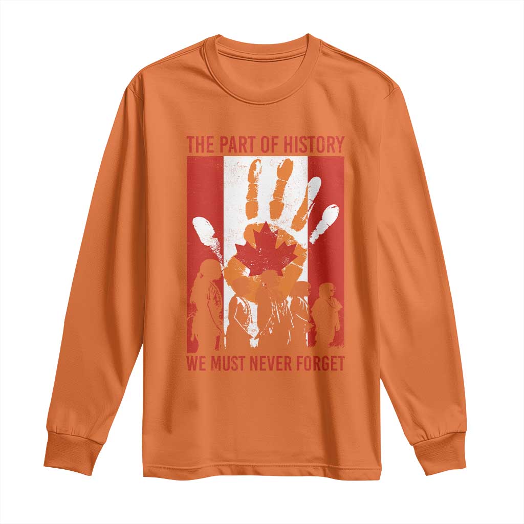 Indigenous Children Long Sleeve Shirt The Part Of History We Must Never Forget Canada - Wonder Print Shop