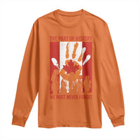 Indigenous Children Long Sleeve Shirt The Part Of History We Must Never Forget Canada - Wonder Print Shop