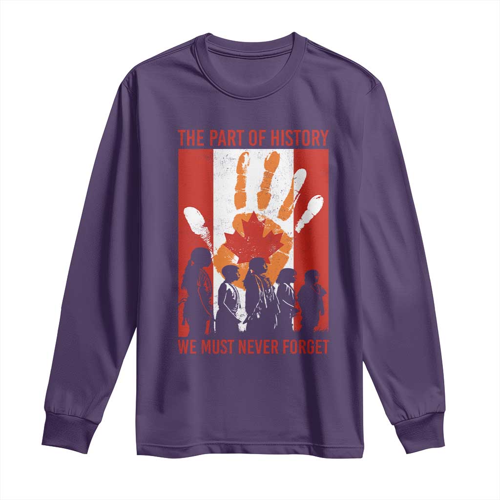 Indigenous Children Long Sleeve Shirt The Part Of History We Must Never Forget Canada - Wonder Print Shop