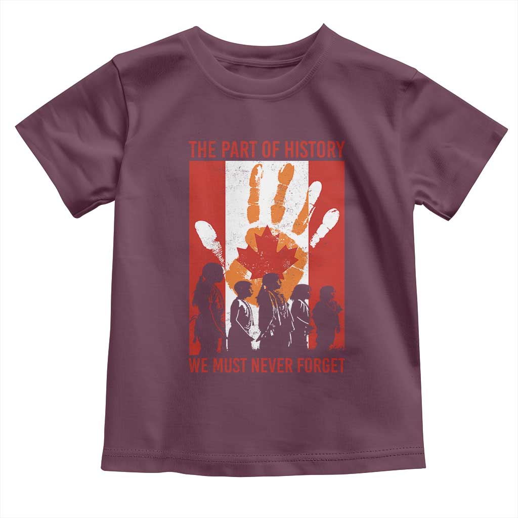 Indigenous Children Toddler T Shirt The Part Of History We Must Never Forget Canada - Wonder Print Shop