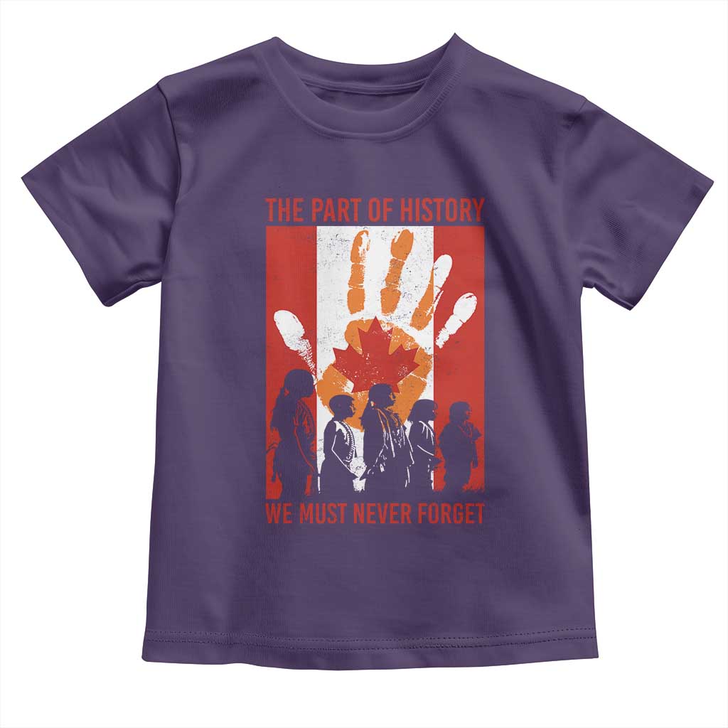 Indigenous Children Toddler T Shirt The Part Of History We Must Never Forget Canada - Wonder Print Shop