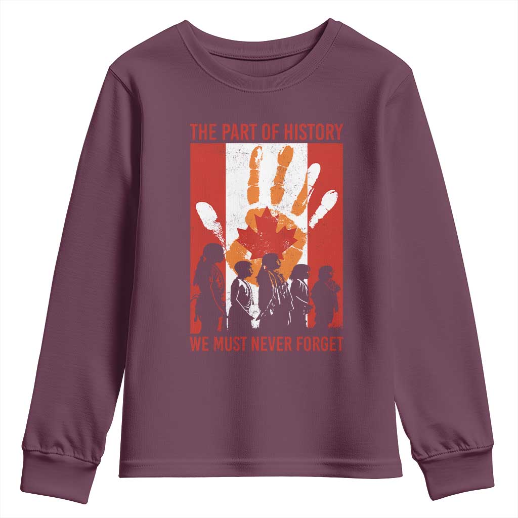 Indigenous Children Youth Sweatshirt The Part Of History We Must Never Forget Canada - Wonder Print Shop