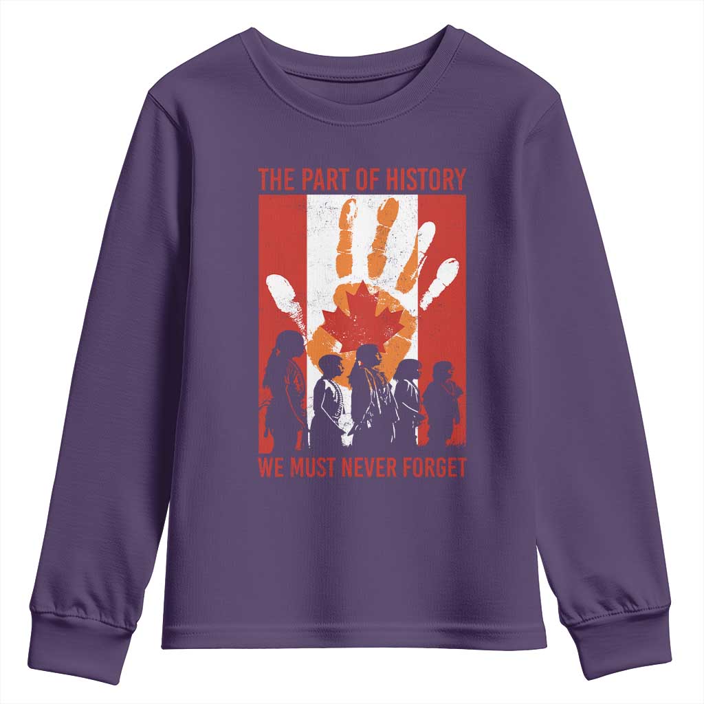 Indigenous Children Youth Sweatshirt The Part Of History We Must Never Forget Canada - Wonder Print Shop