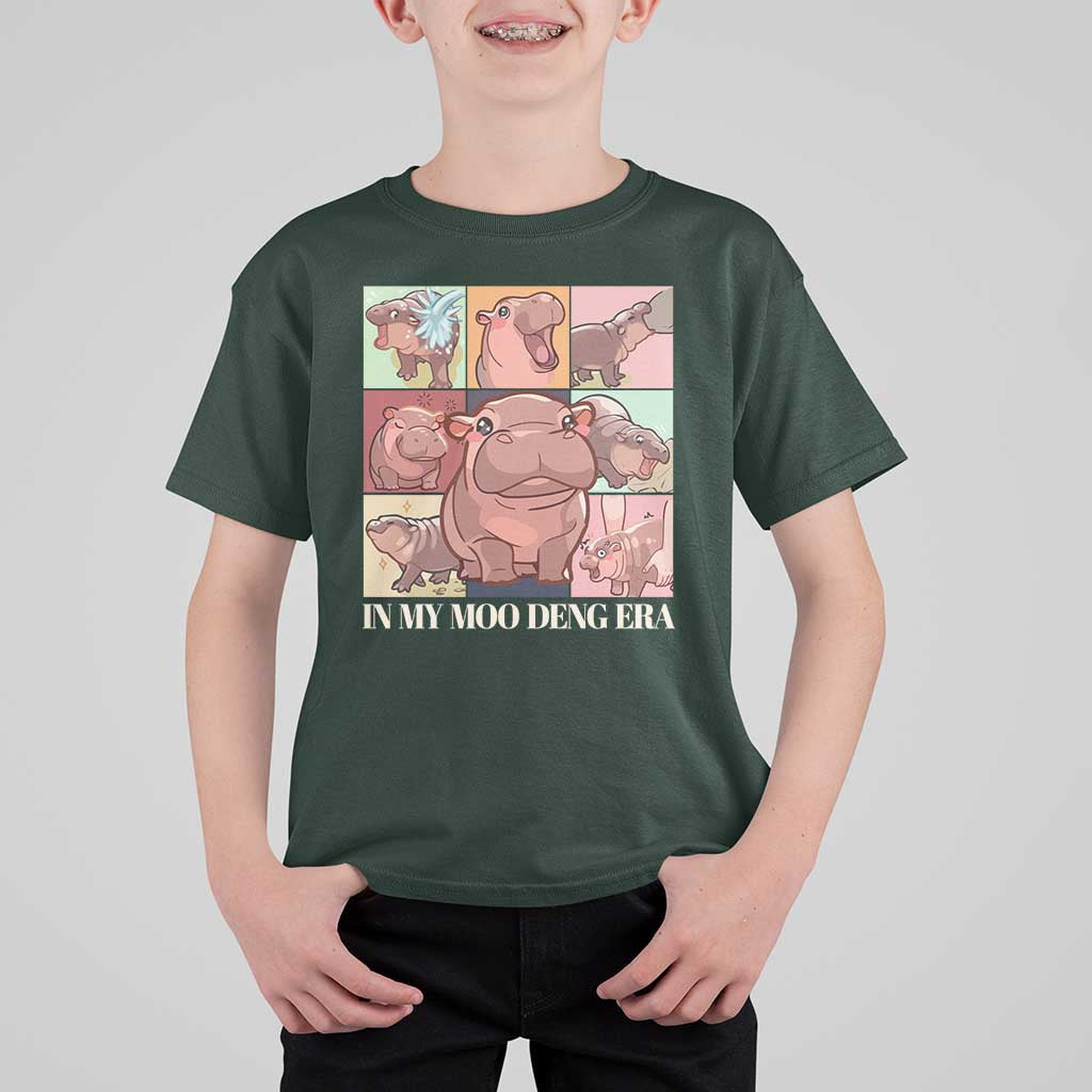 In My Moo Deng Era T Shirt For Kid Cute Hippo Zoo Meme Baby Pygmy - Wonder Print Shop