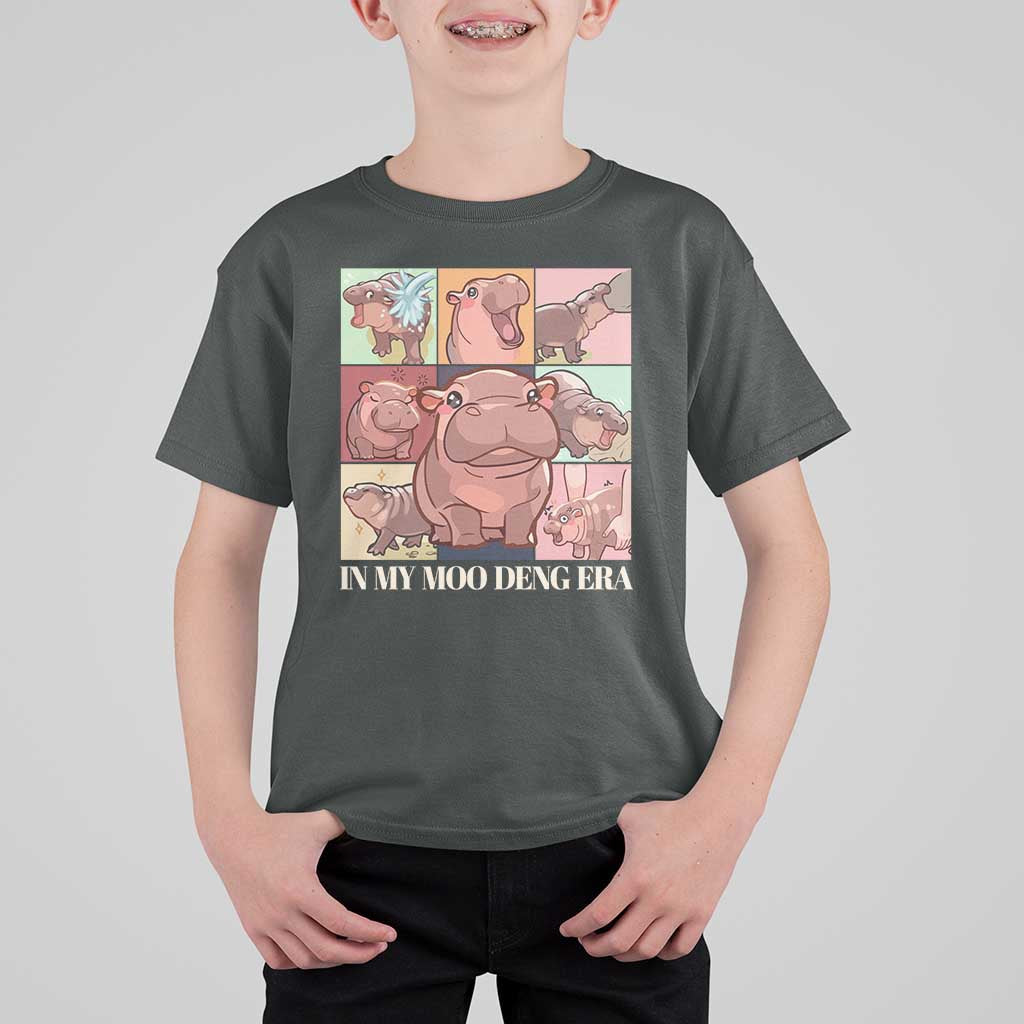 In My Moo Deng Era T Shirt For Kid Cute Hippo Zoo Meme Baby Pygmy - Wonder Print Shop