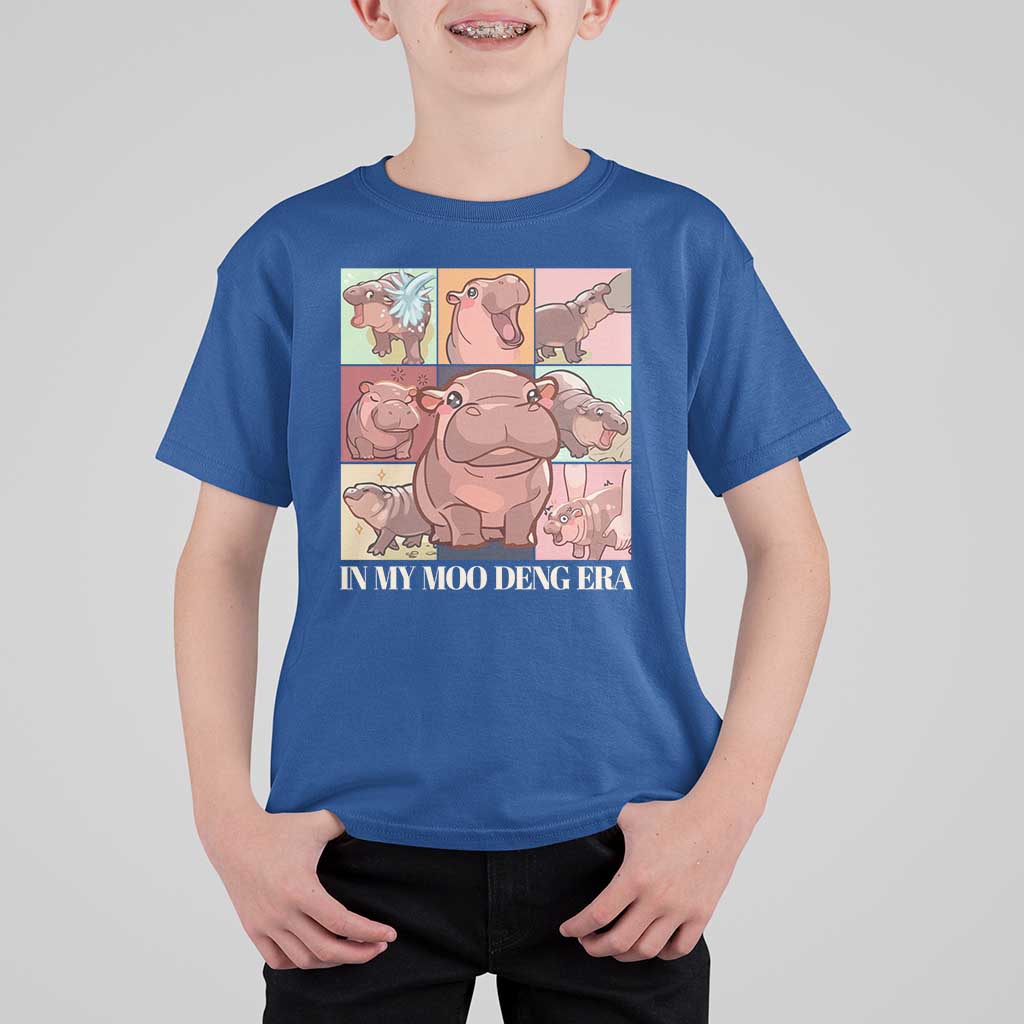 In My Moo Deng Era T Shirt For Kid Cute Hippo Zoo Meme Baby Pygmy - Wonder Print Shop