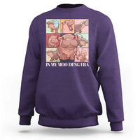 In My Moo Deng Era Sweatshirt Cute Hippo Zoo Meme Baby Pygmy - Wonder Print Shop