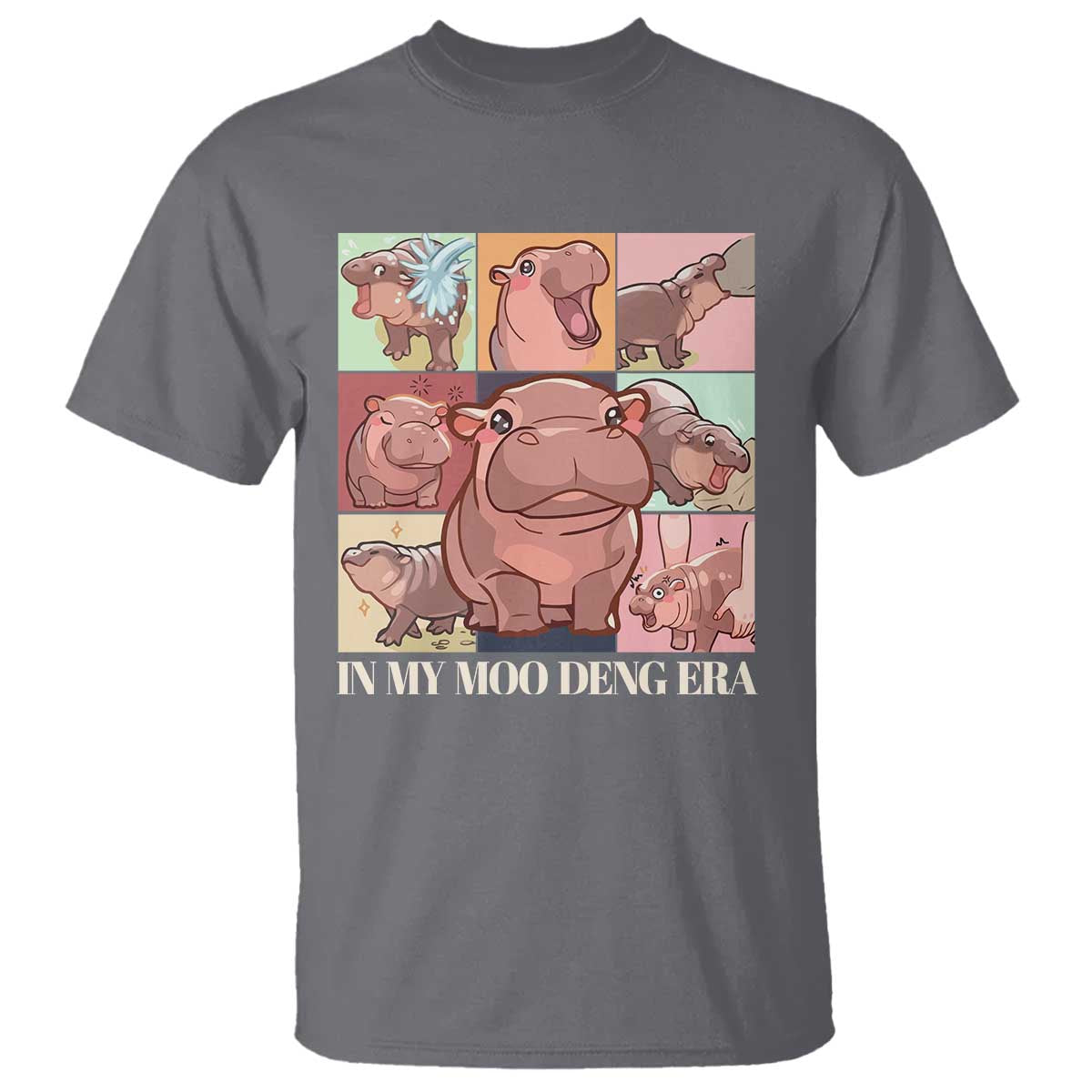 In My Moo Deng Era T Shirt Cute Hippo Zoo Meme Baby Pygmy - Wonder Print Shop