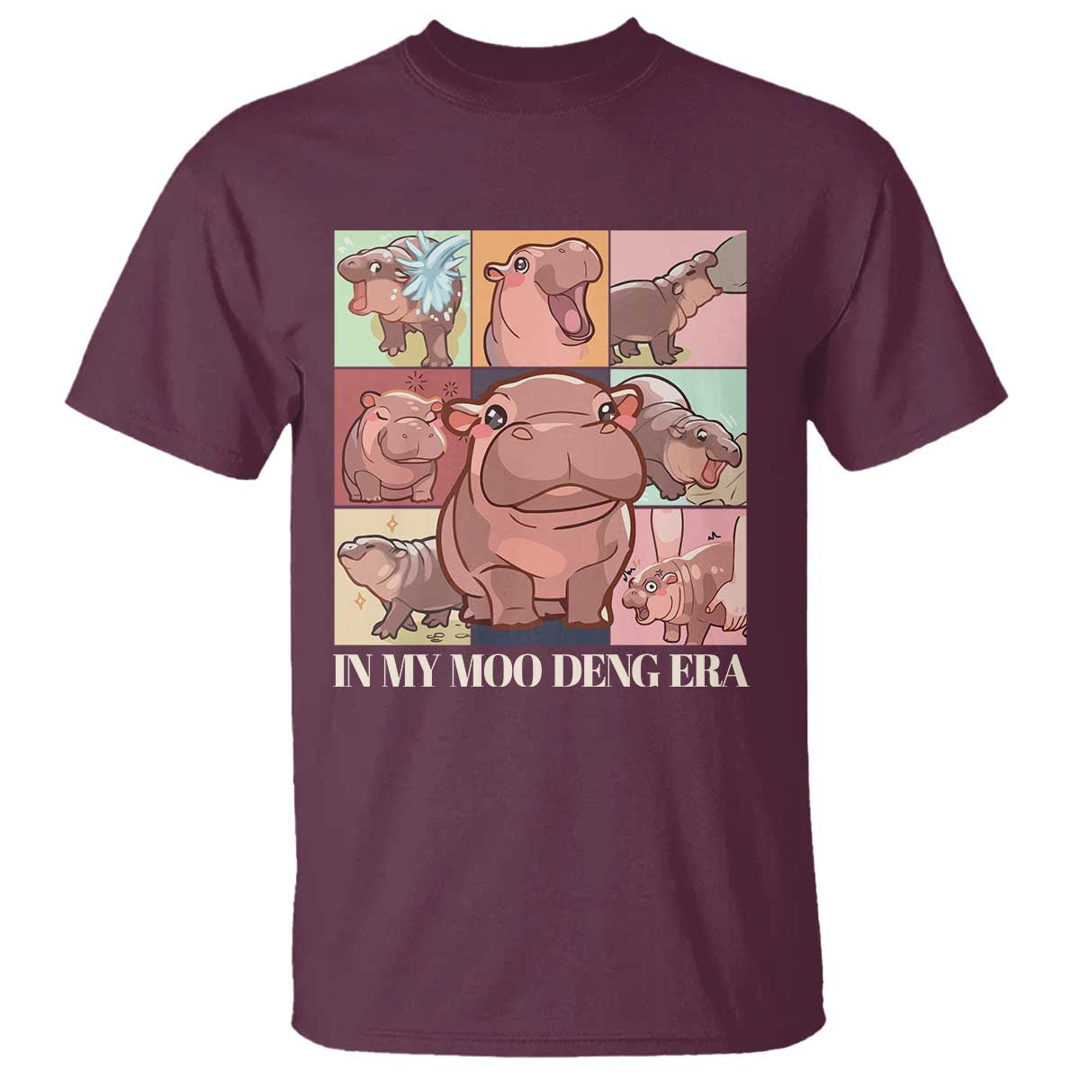 In My Moo Deng Era T Shirt Cute Hippo Zoo Meme Baby Pygmy - Wonder Print Shop