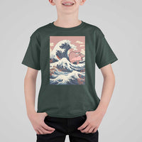 Funny Moo Deng T Shirt For Kid Cute Hippo Zoo Meme Baby Pygmy Tsunami - Wonder Print Shop