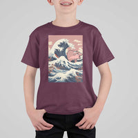 Funny Moo Deng T Shirt For Kid Cute Hippo Zoo Meme Baby Pygmy Tsunami - Wonder Print Shop